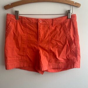 Patagonia Shorts Women's Size 6 Organic Cotton Orange Chino Style Pockets